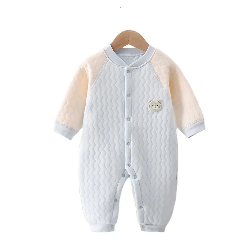 View larger image Oem Wholesale Baby Kids Romper Ribbed New Born Organic Baby Pajamas Clothes Set Cotton Boy Girl Baby Rompers