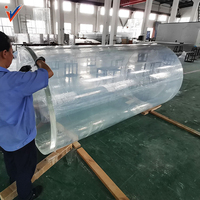Bestseller Leyu Factory Custom ized Größe Acryl zylinder Aquarium für zu Hause