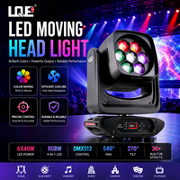 LQE Nuevo Estilo Zoom Beam, Luz de Lavado para Exteriores, Efecto Estroboscópico, RGBW, Cabeza Móvil LED de Colores, Cabeza Móvil con Movimiento