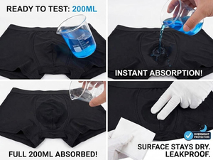 Hygieia OEM Ingrosso Slip Boxer <span class=keywords><strong>per</strong></span> Incontinenza Maschile 200ml, Lavabili, Ecologici, ad Alta Assorbenza <span class=keywords><strong>per</strong></span> Anziani, Certificati FDA CE - Product Image 4