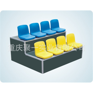 เก้าอี้พลาสติก HDPE แบบขึ้นรูปทรงกลวง 2711 ตัว สำหรับสนามกีฬาโรงเรียนกลางแจ้ง แถวเก้าอี้สำหรับนั่งชมการแข่งขัน - Product Image 5