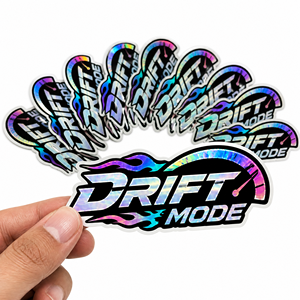Pack d'autocollants holographiques personnalisés pour voiture, citation sur le thème de la course et du drift, en vinyle PVC découpé, pour fenêtre, pare-chocs, <span class=keywords><strong>carrosserie</strong></span>, porte, hayon, camion, extérieur - Product Image 2