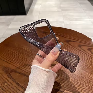 <span class=keywords><strong>Coque</strong></span> de téléphone en TPU souple <span class=keywords><strong>transparente</strong></span> pour <span class=keywords><strong>iPhone</strong></span> 16 15 <span class=keywords><strong>Pro</strong></span> Max étui de téléphone antichoc en Silicone à rayures pour <span class=keywords><strong>iPhone</strong></span> 14 13 <span class=keywords><strong>12</strong></span> <span class=keywords><strong>Pro</strong></span> Max - Product Image 5