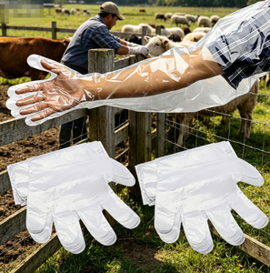 Guantes Desechables Veterinarios para Examen Animal, Guantes <span class=keywords><strong>de</strong></span> Polietileno <span class=keywords><strong>de</strong></span> Manga Larga para Examen Animal, Suministros Veterinarios para Granjas - Product Image 6
