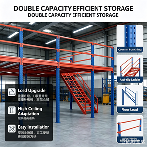 Industrial Prefabricated Heavy Duty Stainless Steel Boltless Powder Coated Mezzanine Shelf System 2-5 Layers Corrosion Racking - Product Image 4