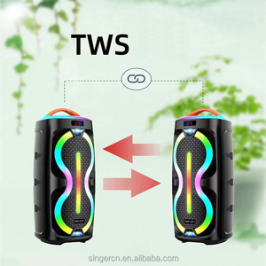 Altavoz Bluetooth Portátil Inalámbrico para Exteriores ABS-6201 Nuevo de 2*6.5 Pulgadas con Sonido Estéreo Real, Luces RGB, Karaoke para Fiestas - Product Image 5