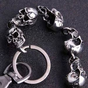 Chaîne de taille vintage punk en alliage de zinc avec crâne, pour homme, cool, pour jeans, porte-clés, accessoires de mode gothique pour motard - Product Image 5