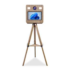 15.6 inch ánh sáng đèn flash gian hàng ảnh hạt gỗ gian hàng ảnh 15.6 DSLR photobooth Selfie Retro photobooth với máy in và máy ảnh - Product Image 1