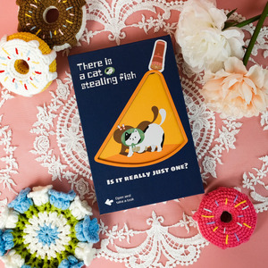 ค้นหาชุดแมวขโมยปลาแผ่นโน้ตบุ้คสามพับแบบพกพาปลอกแข็งบลูส์ระดับพรีเมี่ยม - Product Image 2