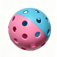 Balle de pickleball en TPE bicolore, moulée par injection, 26 ou 40 trous, pour jeu intérieur et extérieur