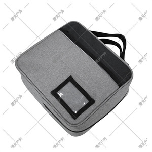 Bolsa médica de poliéster gris, portátil, con doble correa, para almacenamiento de medicamentos, para viajes al aire libre y uso doméstico - Product Image 2