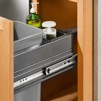Poubelle coulissante intégrée de qualité supérieure pour armoire de cuisine, gain de place, pour usage individuel