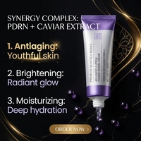 Crème en capsules de caviar OEM ODM, éclaircissante, hydratante, rajeunissante, anti-âge, gel de soin du visage PDRN pour le soin de jour et de nuit