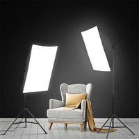 Studio Photo vidéo 50x70 cm boîte à lumière facile à plier diffuseur d'éclairage continu 4 en 1 douille E27 support de lampe