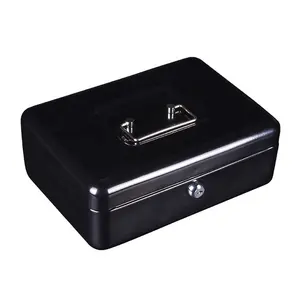 Safewell CB0103K Portable Hotel Bedroom Mini Metal Locking Storage Key Lock Cash Safe Box