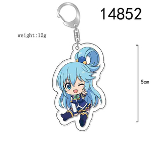 Llavero de 55 mm de Anime <span class=keywords><strong>KonoSuba</strong></span>: La Bendición de Dios en Este Maravilloso Mundo, con Personajes como Satou Kazuma, Aqua y Megumin, Regalos de Navidad - Product Image 3