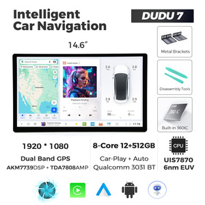 Autoradio tactile Mekede avec GPS, système Dudu 7 le plus récent, navigation automobile 14,6 pouces, prise en charge du DSP, BT, WIFI, CarPlay - Product Image 6