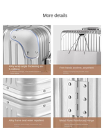 Bagages en aluminium légers, bagages de voyage à main avec serrure TSA approuvée, résistants à l'eau, pour les voyages d'affaires et les week-ends