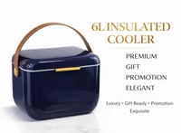 Glacière intelligente Lulu Cooler 6L, finition laquée brillante, style tendance, avec bandoulière, pour canettes, boissons et bière