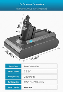 Batería de Repuesto de 21.6V Compatible con DYC V8 <span class=keywords><strong>Absolute</strong></span> V8 Animal para Herramienta Eléctrica Inalámbrica <span class=keywords><strong>Dyson</strong></span> V8, Batería de Litio - Product Image 3