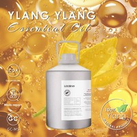 Huile Essentielle de Cananga Odorata Distillée, Matière Première pour Aromathérapie et Soins de la Peau, Odeur Douce, Huiles Essentielles Pures d'Ylang Ylang de Madagascar