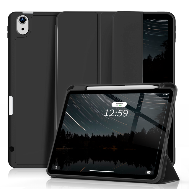 Anti-Scratch Case with Adjustable Stand, Auto Wake/Sleep Function and Soft Silicone Back for iPad Pro 456 12.9inch
