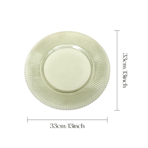 Assiettes de mariage SLC754-5 de 13 pouces, assiettes à dîner de haute qualité, vertes, rondes, transparentes, en <span class=keywords><strong>plastique</strong></span>, assiettes de présentation - Product Image 5