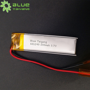 Blue Taiyang 601240 Benutzer definierte ultra dünne Li-Ionen Li Po 200mah <span class=keywords><strong>3</strong></span>,7 V Li-Polymer-Batterie - Product Image 3