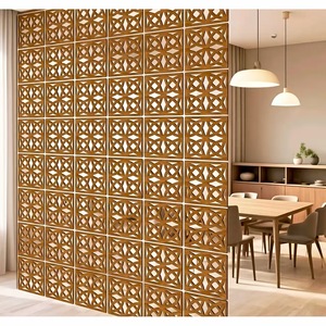 Paneles Divisores de Habitaciones Modulares de Madera, Color Chocolate, Corte Láser, Pantalla Colgante Portátil para División de Espacios Interiores - Product Image 1