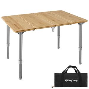 Lightweight <strong>Stable</strong> Folding Camping <strong>Table</strong> Bamboo Outdoor Folding <strong>Tables</strong> Adjustable Height Portable Picnic - Product Image 1