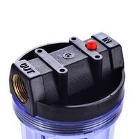 Boîtier de filtre à eau en PP bleu de 10 pouces avec charbon actif, débit de 50 GPD, alimentation manuelle pour la filtration de l'eau domestique