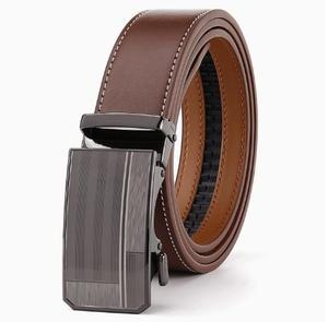 Cinturón para Hombre, Cuero Genuino, Hebilla Automática, Cinturón Versátil para Negocios - Product Image 4