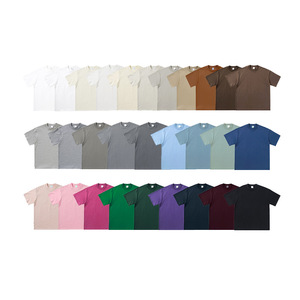 เสื้อยืดคัสตอมผู้ชาย ผ้าฝ้าย 100% 300 กรัม เสื้อยืดโอเวอร์ไซส์ หนานุ่ม ทรงหลวม ไหล่ตก คอริบยาว สตรีทแวร์ เสื้อยืดเรียบ - Product Image 2