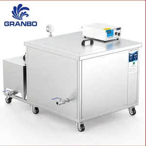 GRANBO Industrial 45L ~ 960L 600 ~ 7200W 28/40KHz Autopartes Bloque de motor Máquina de limpieza ultrasónica con circulación de filtrado de aceite