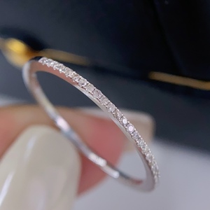 โปรโมชั่นลดราคา Xinfly แหวนเพชรแท้ทองคำ 18K AU750 เครื่องประดับคุณภาพสูง ใส่ได้ทุกวัน พร้อมส่ง - Product Image 6