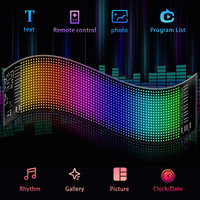 Panel LED de Matriz de Píxeles Programable con Animación RGB Personalizada, Ojo de Diablo, para Publicidad en Autos y Camiones