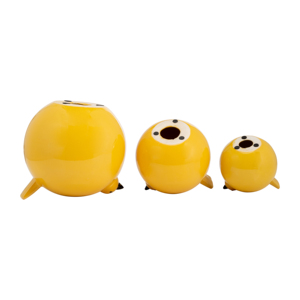 Set di Sculture di Uccelli in Ceramica Gialle, Statuette Decorative per Casa, Ufficio, Bagno, Soggiorno - Product Image 6