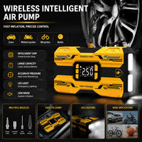 Démarreur de voiture portable, compresseur d'air, booster de batterie, gonfleur sans fil