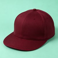Gorra de Estilo Urbano Deportiva Vintage con Visera Plana, Cierre a Presión, Forro y Logotipo Personalizado, Gorra Lisa de Hip Hop