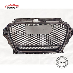 Grille avant pour Audi <span class=keywords><strong>A3</strong></span>/S3 mise à niveau RS3 Cool pleine maille nid d'abeille avant Design nouveau matériau ABS 2013 2014 2015 <span class=keywords><strong>A3</strong></span> <span class=keywords><strong>8V</strong></span> - Product Image 6