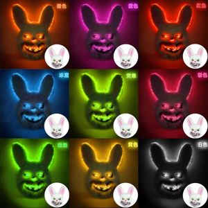 Masques de Fête d'Halloween Lumineux à LED en Peluche <span class=keywords><strong>Lapin</strong></span> et Ours <span class=keywords><strong>Horreur</strong></span> pour Carnaval, Vente en Gros, Meilleure Vente - Product Image 2