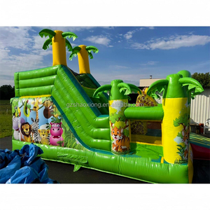 Château gonflable commercial à thème animal, aire de jeux gonflable, combo toboggan et château rebondissant pour enfants - Product Image 3