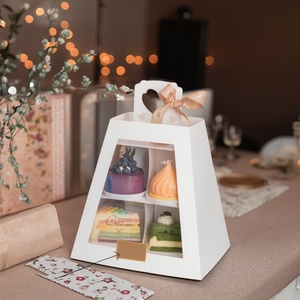 Sunshine Custom Multi-Layer Paper Packaging <b>Box</b> for Cupcakes Pastry Mousse Dessert-for Food Storage and Display - Product Image 6