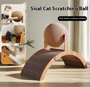OEM ruota panoramica gatto graffiare palla resistente all'usura e Anti-scheggiatura gatto temperino auto-intrattenimento gatto giocattolo - Product Image 3