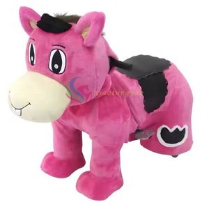 Vente directe usine – Voiture électrique en peluche pour enfants, à batterie, avec projecteur, motif animal, à pédales, télécommandée, démarrage facile - Product Image 6