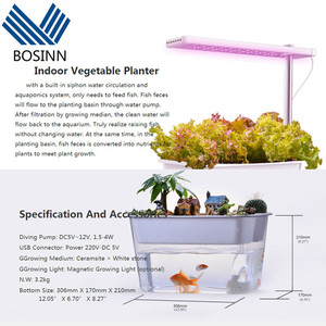 Mini đất nông nghiệp Rau Fish Tank aquaponc hệ thống phát triển đèn nhỏ sinh thái hydroponics thực vật phát triển đèn hệ sinh thái - Product Image 4