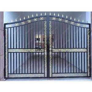 Porte d'entrée coulissante de luxe en <span class=keywords><strong>fer</strong></span> <span class=keywords><strong>forgé</strong></span> Sunnysky conception de porte principale de sécurité - Product Image 4