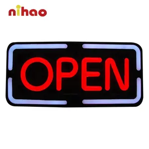 NIHAO חיצוני מקורה מותאם אישית לוגו אור עד סימן פתוח עבור בר מסעדה קידום
