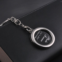 Porte-clés cadre photo en alliage de zinc argenté, décoration DIY, cadeau, vente en gros, personnalisation