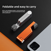 Nouveau produit tendance : support de téléphone portable universel en alliage d'aluminium, mini, réglable en hauteur, stabilité renforcée pour utilisation sur bureau - Téléphone portable